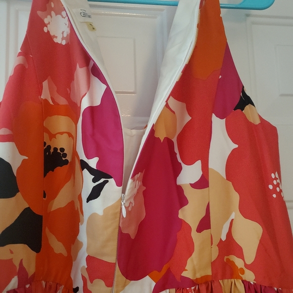 Calvin Klein Plus Size 20W Floral Tea Dress - Picture 2 of 8